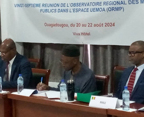 27e REUNION DE L’ORMP : Les experts des pays de l’UEMOA en concertation à Ouagadougou